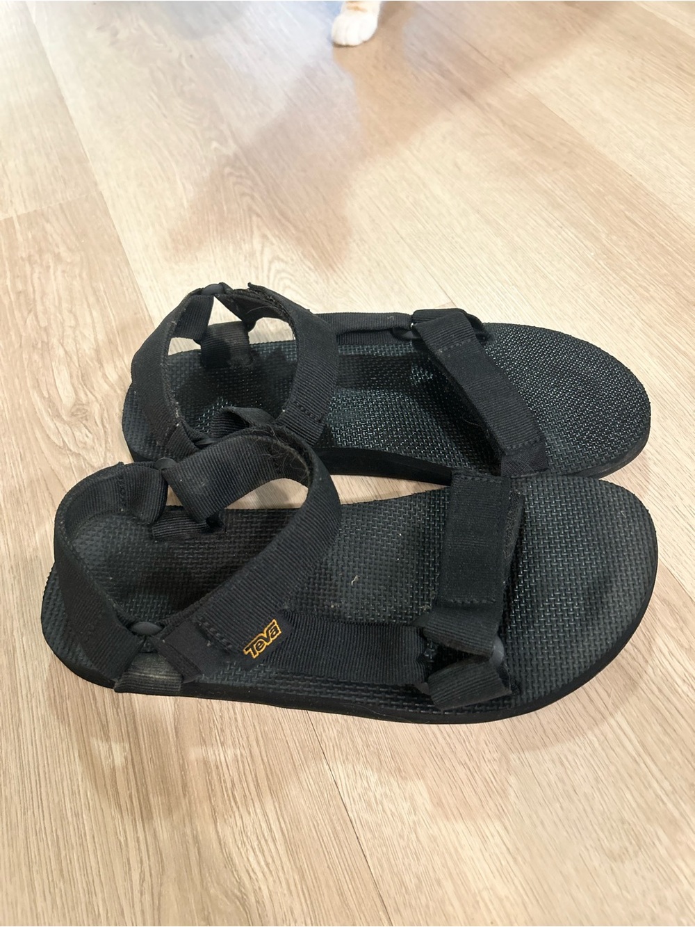 Teva Black Adjustable Strap Sandals size 8